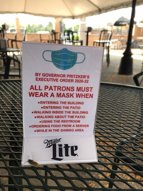 Parkside Pub rules for the patio.