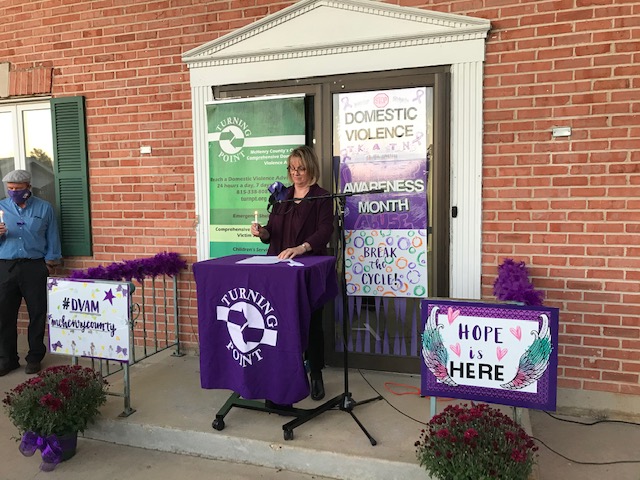 Jane Zamudio, associate director of Turning Point. Zamudio says that last year alone, Turning Point served 1,600 individuals, assisted with 510 orders of protection, and provided 3,320 nights of safe shelter.