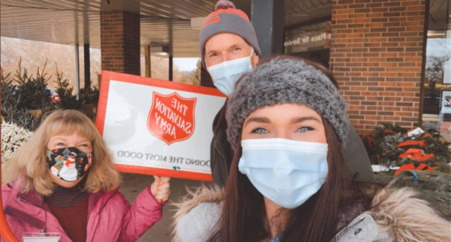 From left to right, Yvonne, Brad, and Sierra Semel, all McHenry County volunteers.