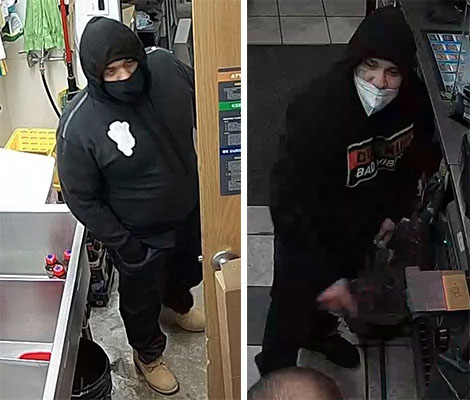 Suspects wanted by Marengo Police for the armed robbery and shooting of a gas station clerk