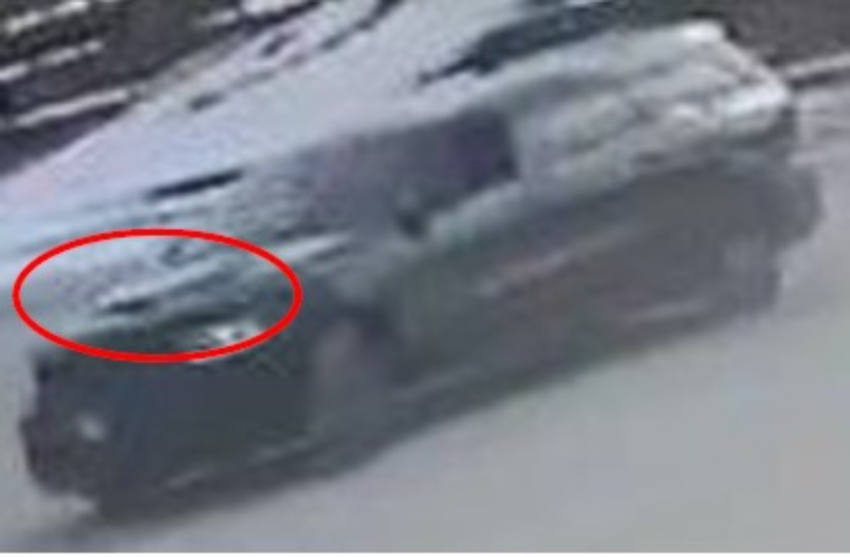 The vehicle suspected of being involved in a hit and run accident on Feb. 13