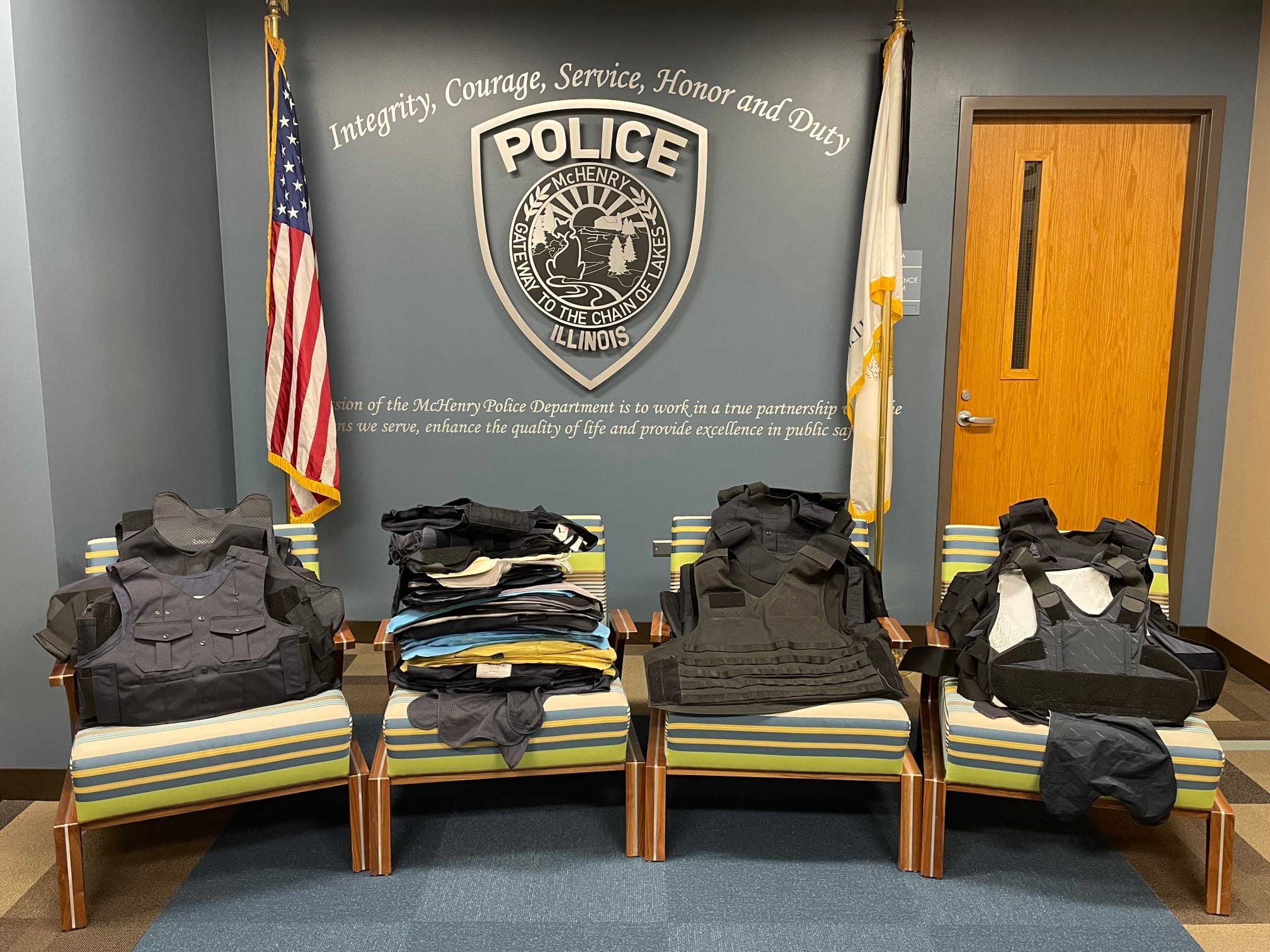 The McHenry Police Department recently donated 77 retired ballistics vests to freedom fighters in Ukraine