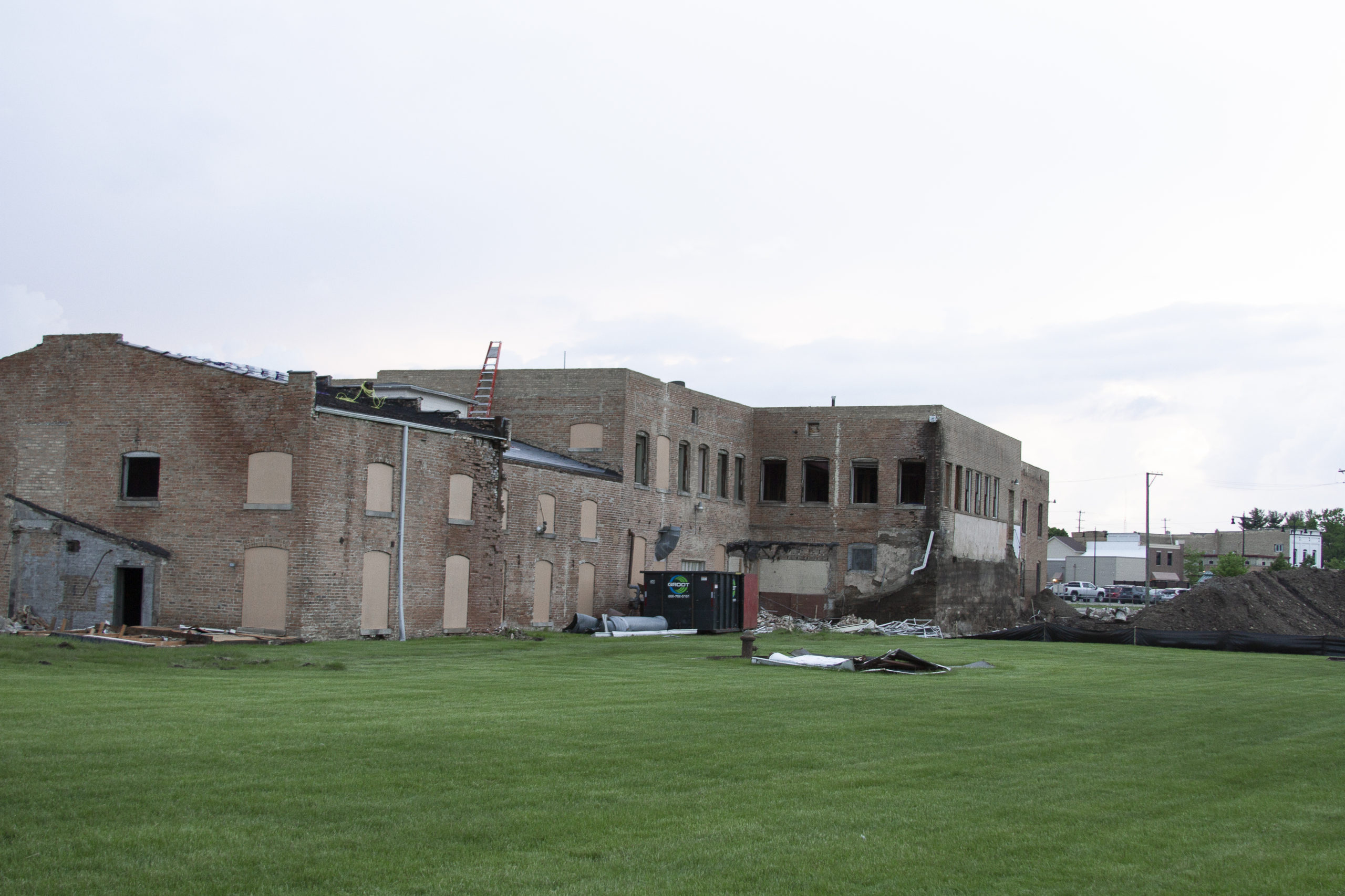 After years of being held up in real-estate limbo, the Catty building in downtown Huntley is finally undergoing renovations.