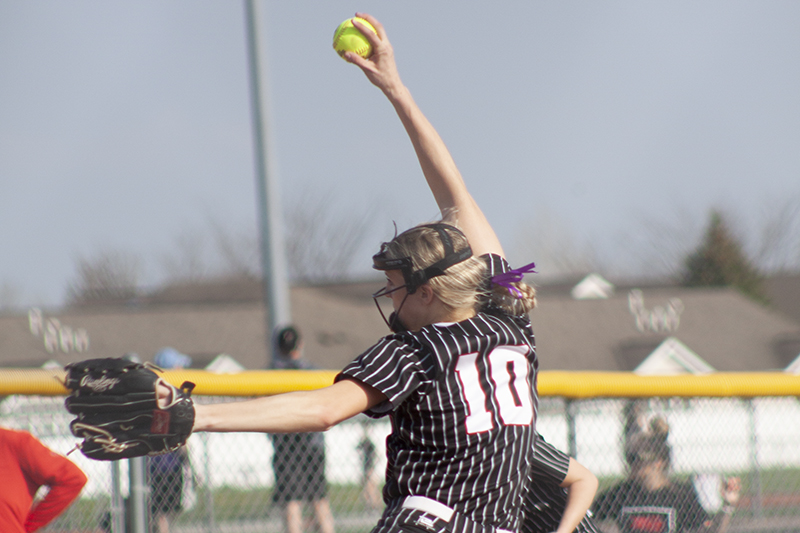 Huntley pitcher Jori Heard fires a strike in action earlier this season. She was named first team all-state.