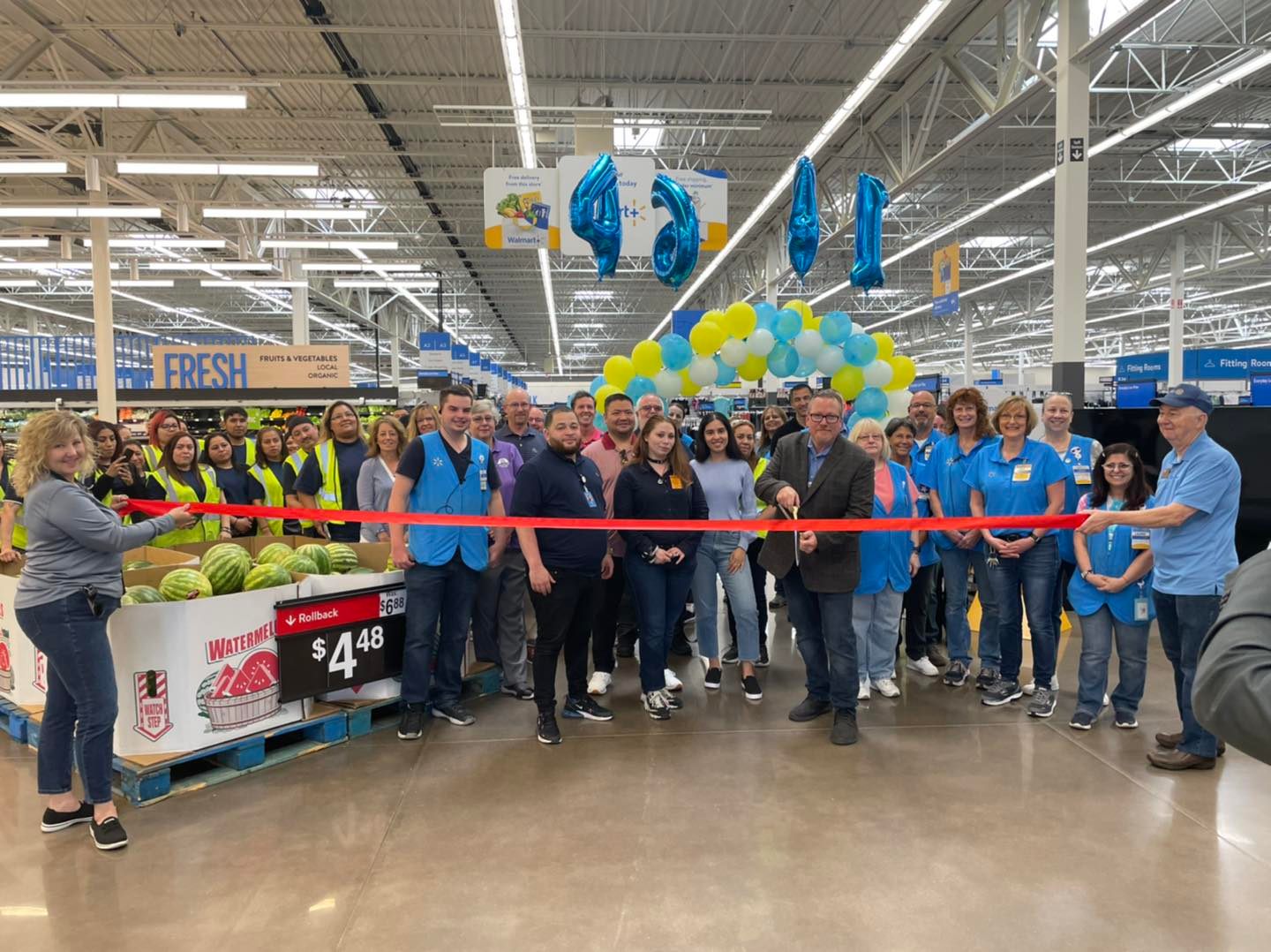 The Huntley Walmart celebrated the completion of its remodeling in a June 3 ribbon cutting ceremony