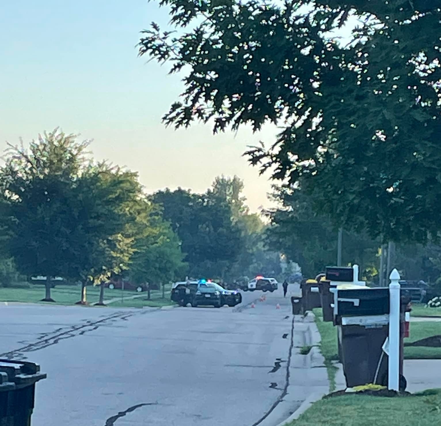 Huntley Police officers blocked off the area in the 11800 block of Cape Cod Lane in the early hours of July 18 due to a reported shooting incident