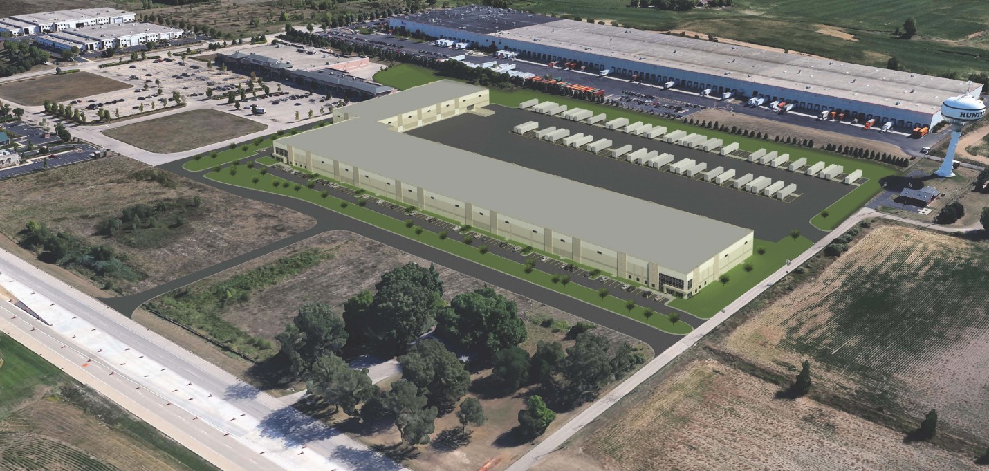 An aerial perspective of what the MGL warehouse may look like upon its completion