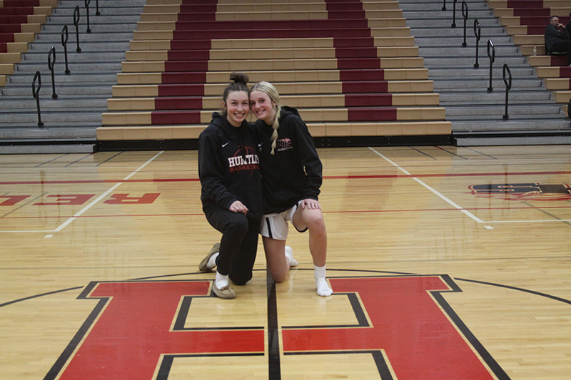 Huntley senior Samantha Campanelli, left and sister sophomore Anna Campanelli have been among the leaders for the Red Raiders girls basketball squad. They combined for 34 points in a 59-46 win over Cary-Grove Dec. 6.