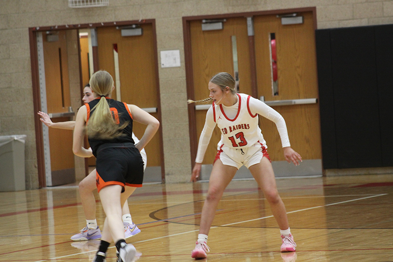 Huntley senior Morgan McCaughn plays defense in a recent contest. The girls' regional final contest has been postponed from Feb. 16 to Feb. 17 at 7 p.m. at the HHS east gym.