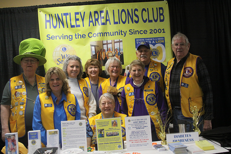 Huntley Area Lions Club members gather at the Huntley Area Chamber of Commerce's Home, Business and Wellness Expo March 18 at Huntley Park District. First row from left: Jim Harper, Kari Freeman, Pam Palmer, Sandra Schuessler, Jim Saletta and Jim Ficke.