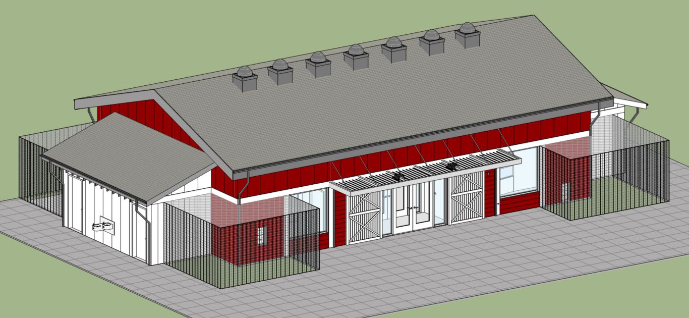 A rough rendring of what the new facility being constructed at the Randall Oaks Zoo will look like upon its completion