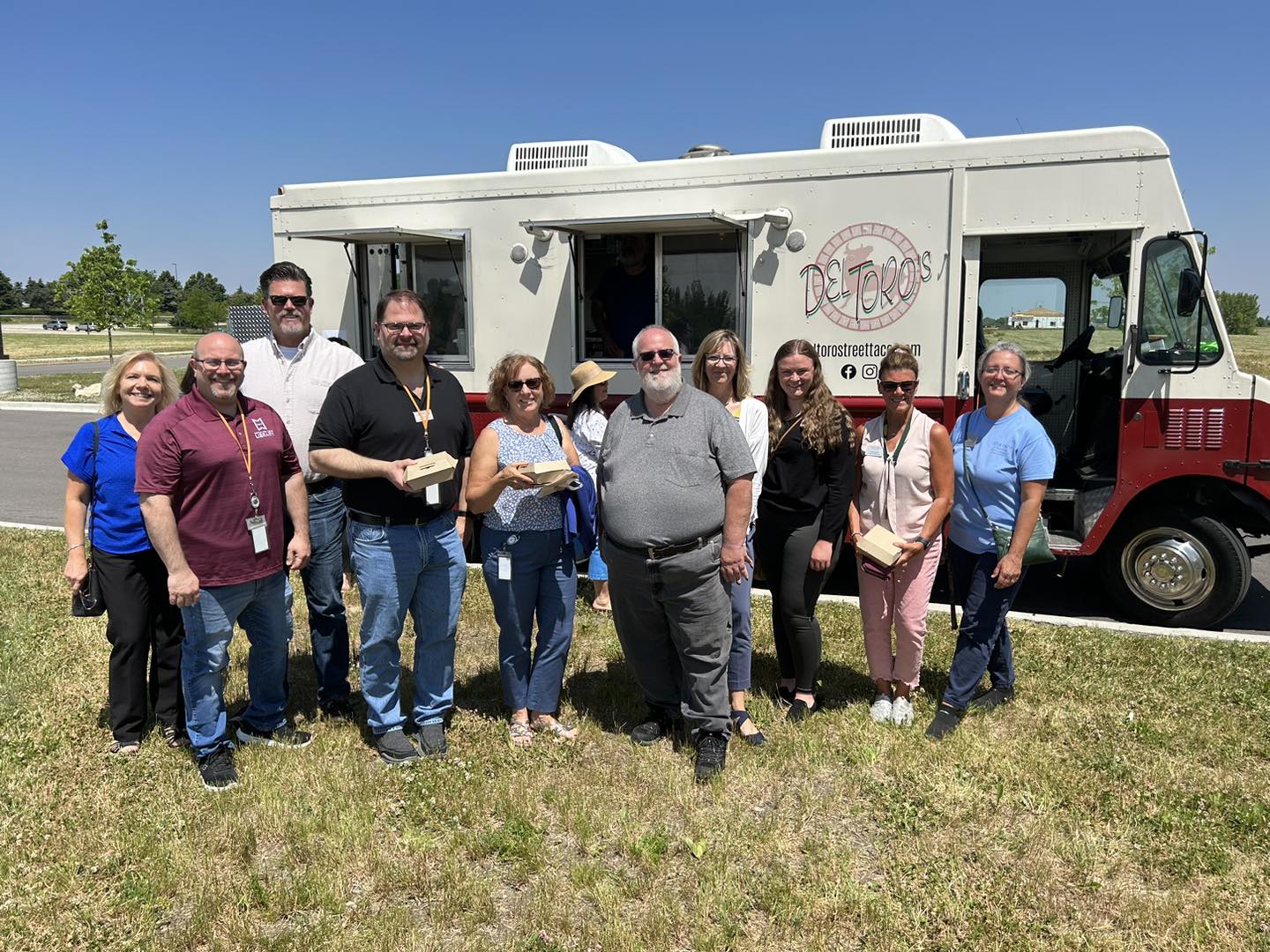 Huntley Area Chamber of Commerce members attend a local “Mobile Monday” lunch event.