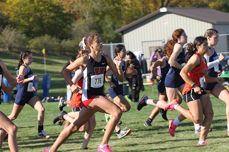 Huntley freshman Haley Rahman competes in the Class 3A Hampshire regional.