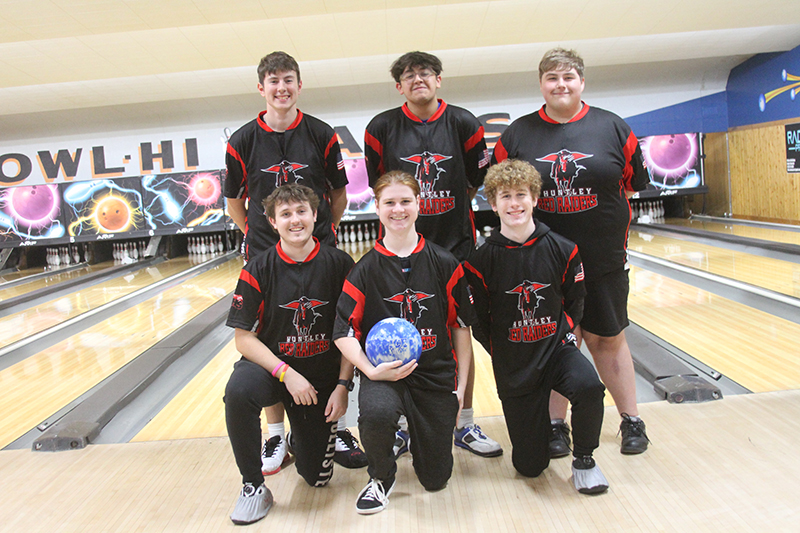 Huntley High School boys bowlers are, front row from left: Matthew Fishman, Landen Conforti and Nicholas Gaspari. Back row left to right: Austin Tenglin, Noah Waters and Joey Humphrey. Not present is Matthew Hoglind.