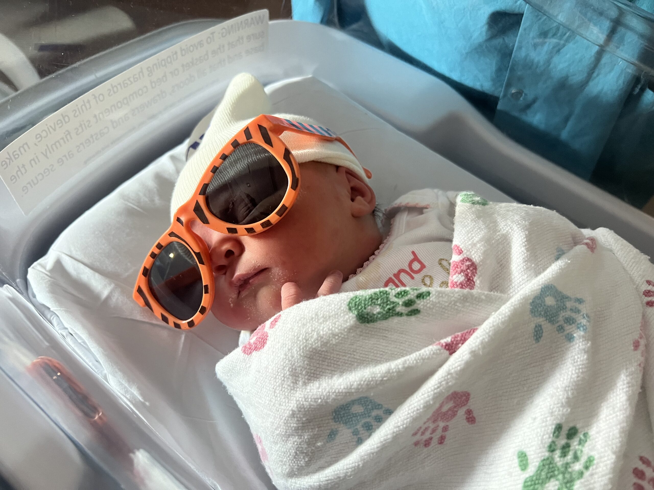 Baby Camryn celebrates the 2024 solar eclipse in style at Northwestern Medicine Huntley Hospital