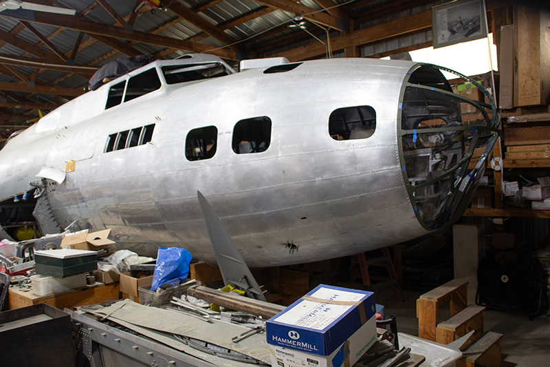 Rare B-17E plane doesn't have a set timeline for when it will be completed but progress is made through the help of dedicated volunteers