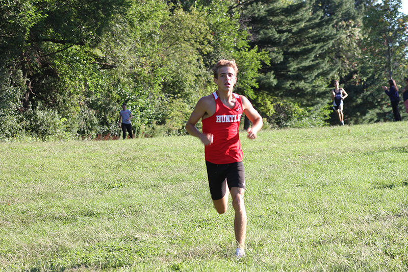 Huntley senior Tommy Nitz runs at the McHenry County boys cross country meet.