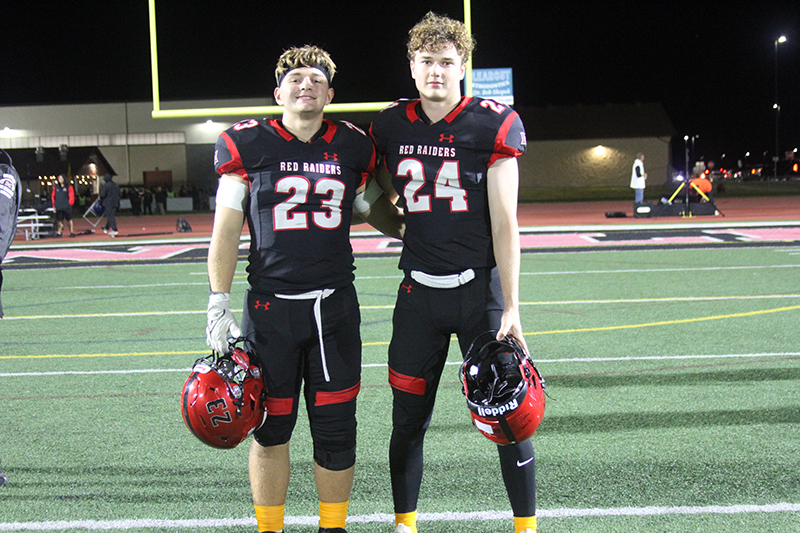 The Red Raiders rely on running backs Reichen Dvorak, left and Gavin Havens.