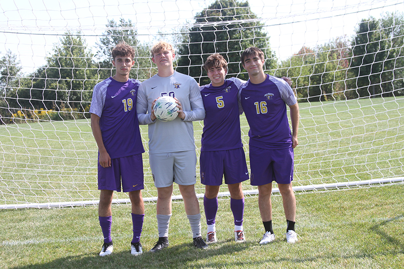 Huntley alumni contributing on the McHenry County College men's soccer squad are, from left: Hayden Lidgett, Jack Bakey, Taylor Roberts and Diego Luna.