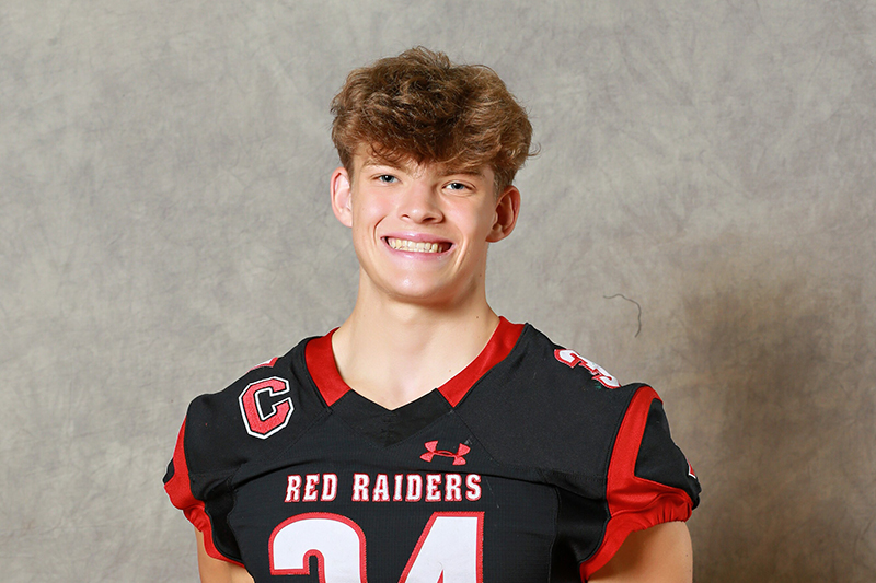 Huntley senior football player Grant Tucker