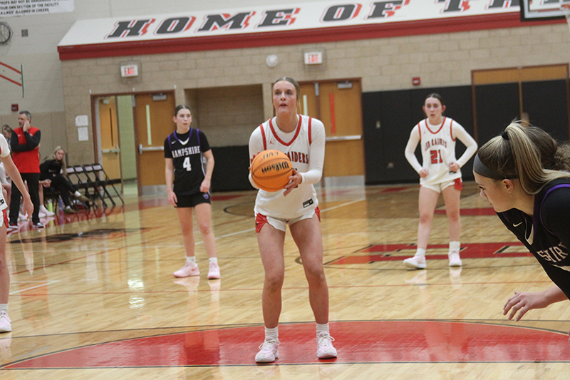 Huntley senior Anna Campanelli concentrates before a free throw.