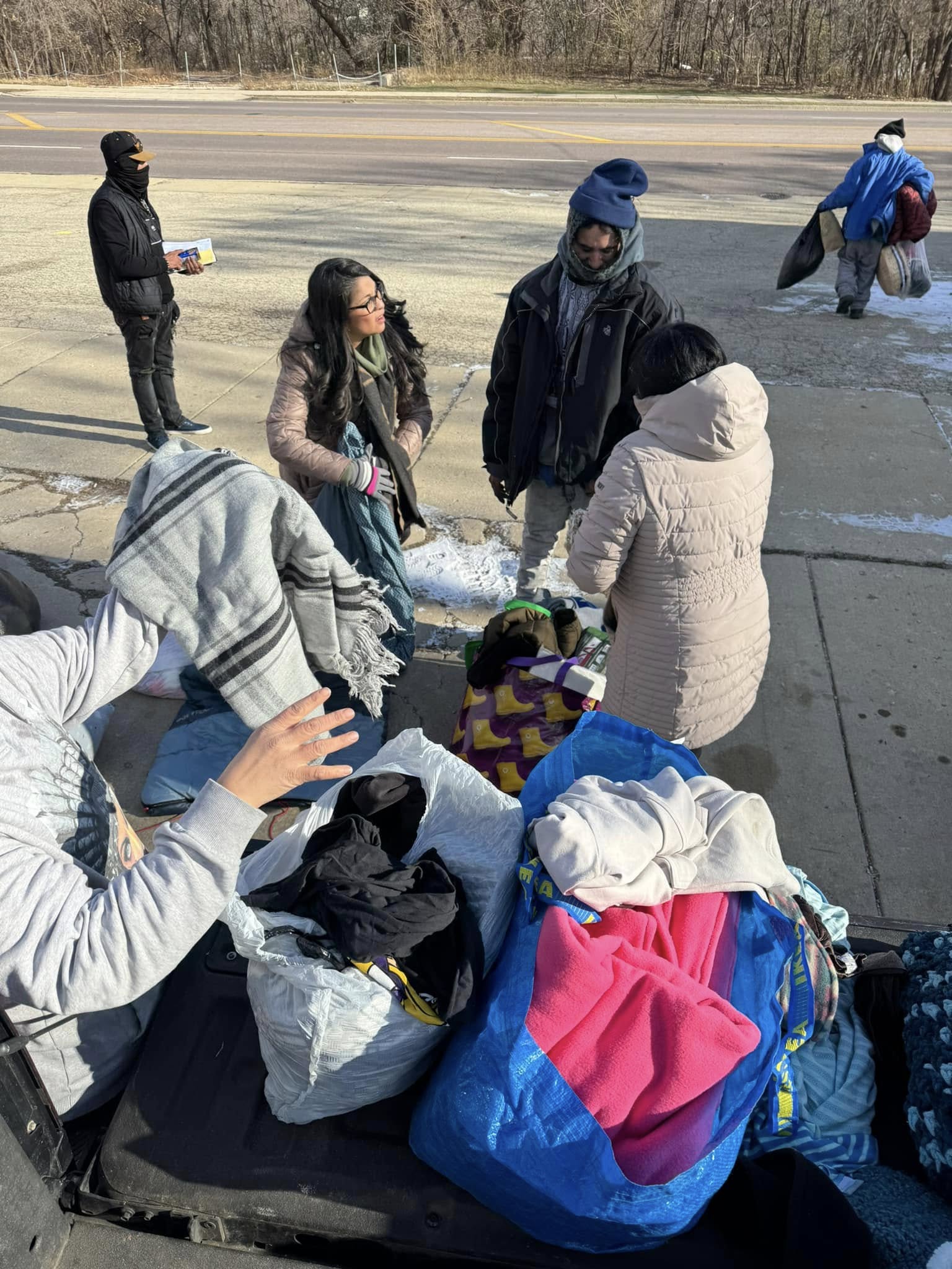 The Village Tavern and Grill of South Elgin collected various items to help the homeless population after a fire destroyed their encampment