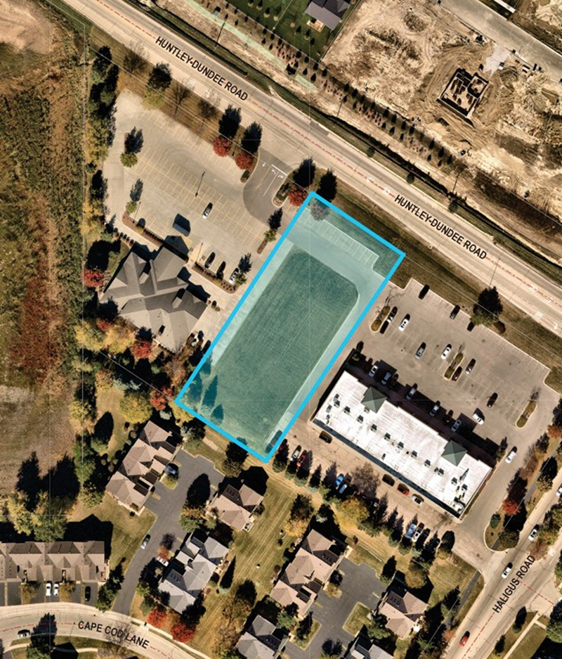 Aerial view of where the new pet crematory will be located at upon completion of its construction