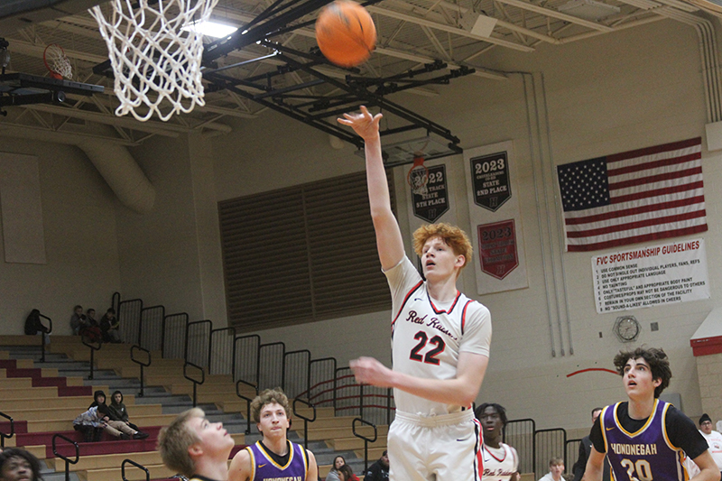 Huntley senior Logan Darragh shoots the ball against Hononegah.